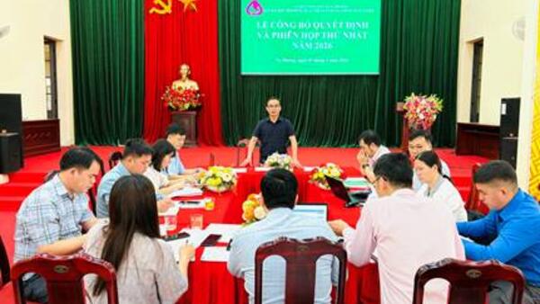 HỘI NGHỊ CÔNG BỐ QUYẾT ĐỊNH THÀNH LẬP BAN ĐẠI DIỆN HĐQT NHCSXH XÃ NA DƯƠNG VÀ PHIÊN HỌP THỨ NHẤT NĂM 2026