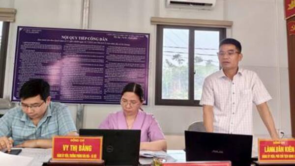 HĐND XÃ GIÁM SÁT TÌNH HÌNH THỰC HIỆN  CÔNG TÁC CHUYỂN ĐỔI SỐ