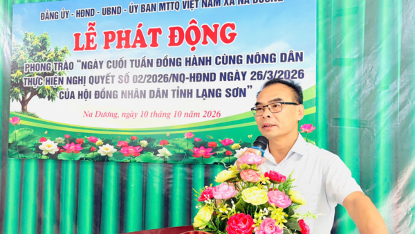 XÃ NA DƯƠNG PHÁT ĐỘNG PHONG TRÀO “NGÀY CUỐI TUẦN ĐỒNG HÀNH CÙNG NÔNG DÂN THỰC HIỆN NGHỊ QUYẾT SỐ 02”  TẠI THÔN THỒNG NIỂNG